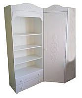 Шкаф со стеллажом угловой Мебель UA Ассоль прованс Белль Белый Дуб Белый (43397) PI, код: 6577784