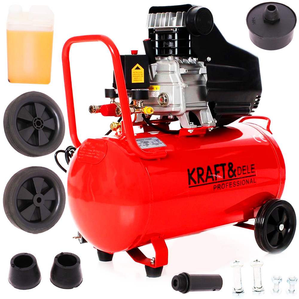 Компресор повітряний KRAFT&DELE KD401 50л | 2800 Вт.