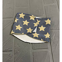 Труси-бандаж для собак кобалів на липучці з білими зірками, блакитний