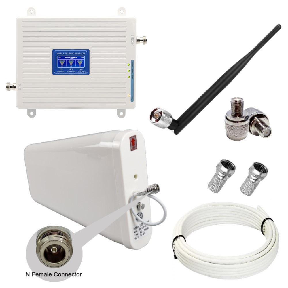 Репітер підсилювач мобільного зв'язку і інтернету SS96-GDW GSM 3G 4G 900 1800 2100 МГц (10/I дБі ), фото 1