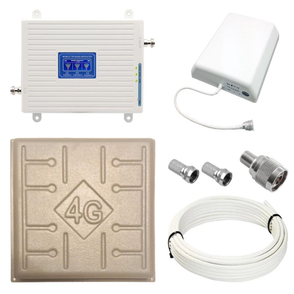 Репітер підсилювач мобільного зв'язку і інтернету SS96-GDW GSM 3G 4G LTE 900 1800 2100 МГц (17/8 дБі), фото 1