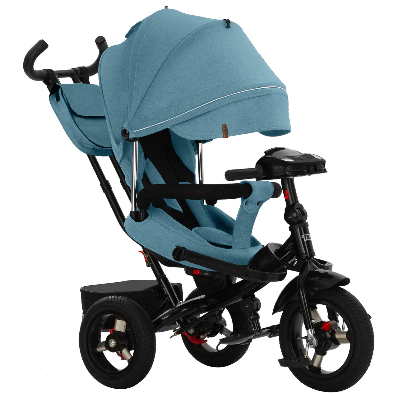 Велосипед Коляска TILLY Impulse T-386/2 Green (поворотне сидіння, тканина льон)