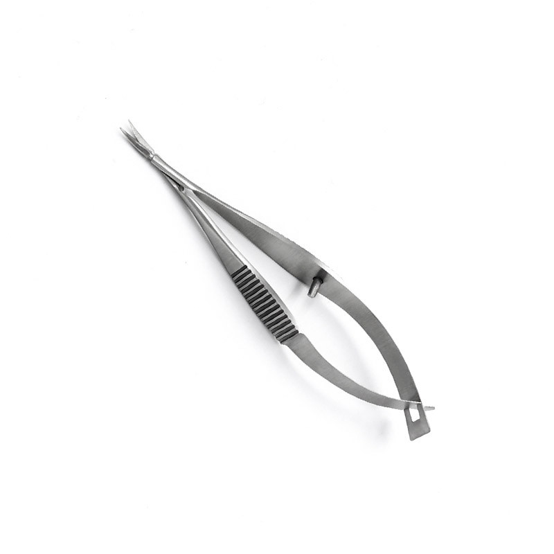 Ножиці за Ваннасом (Vannas), зігнуті, гострокінцеві, 80 мм, фото 1