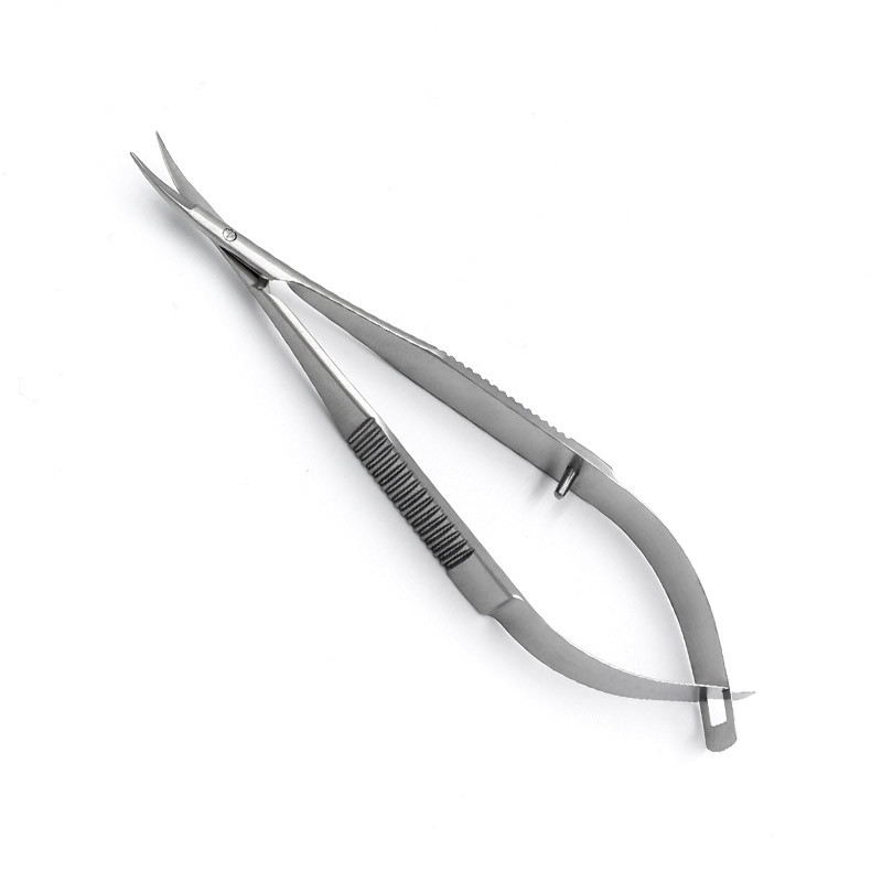 Ножиці за Ваннасом (Vannas), зігнуті, гострокінцеві, 100 мм, фото 1