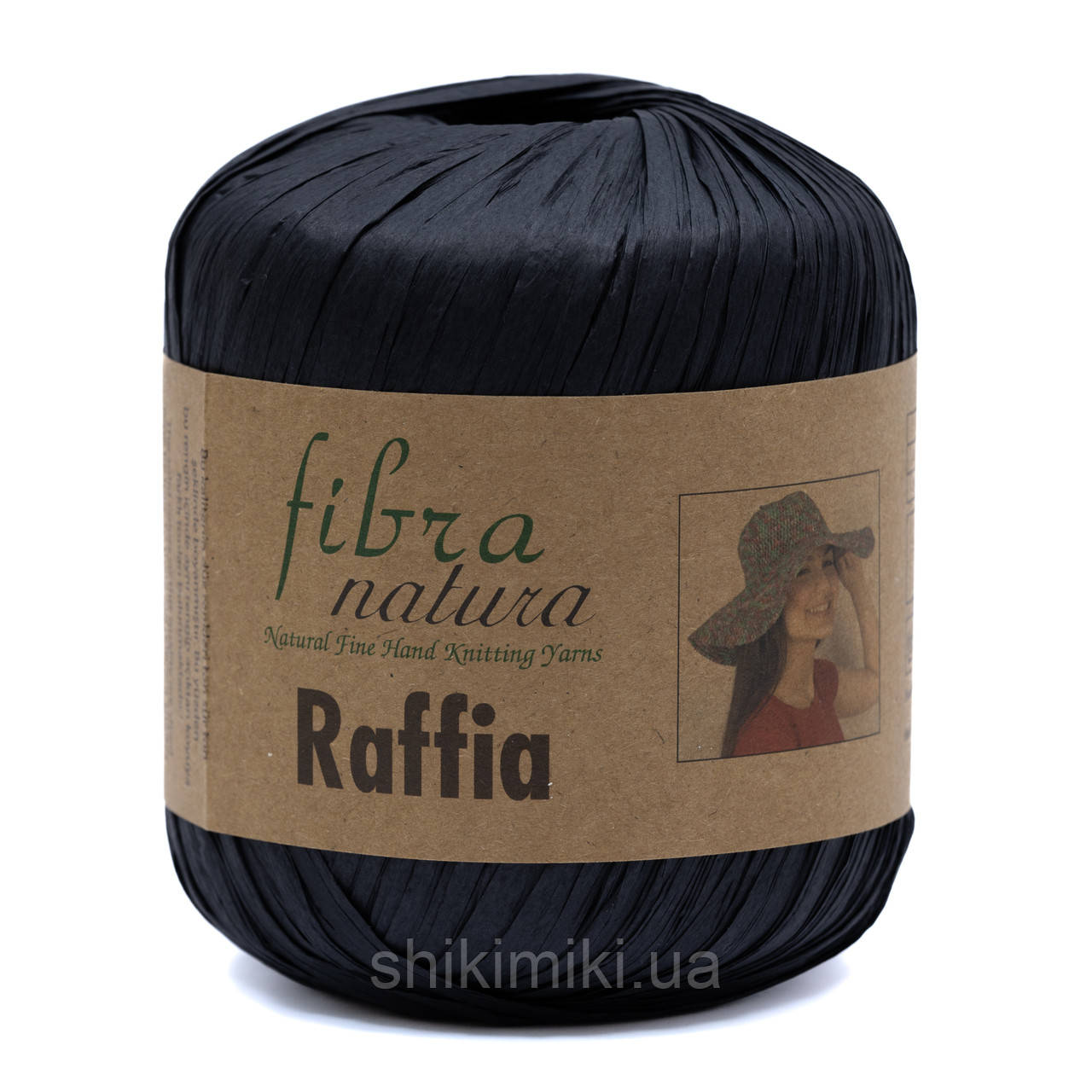 Пряжа Raffia Fibranatura, колір Чорний