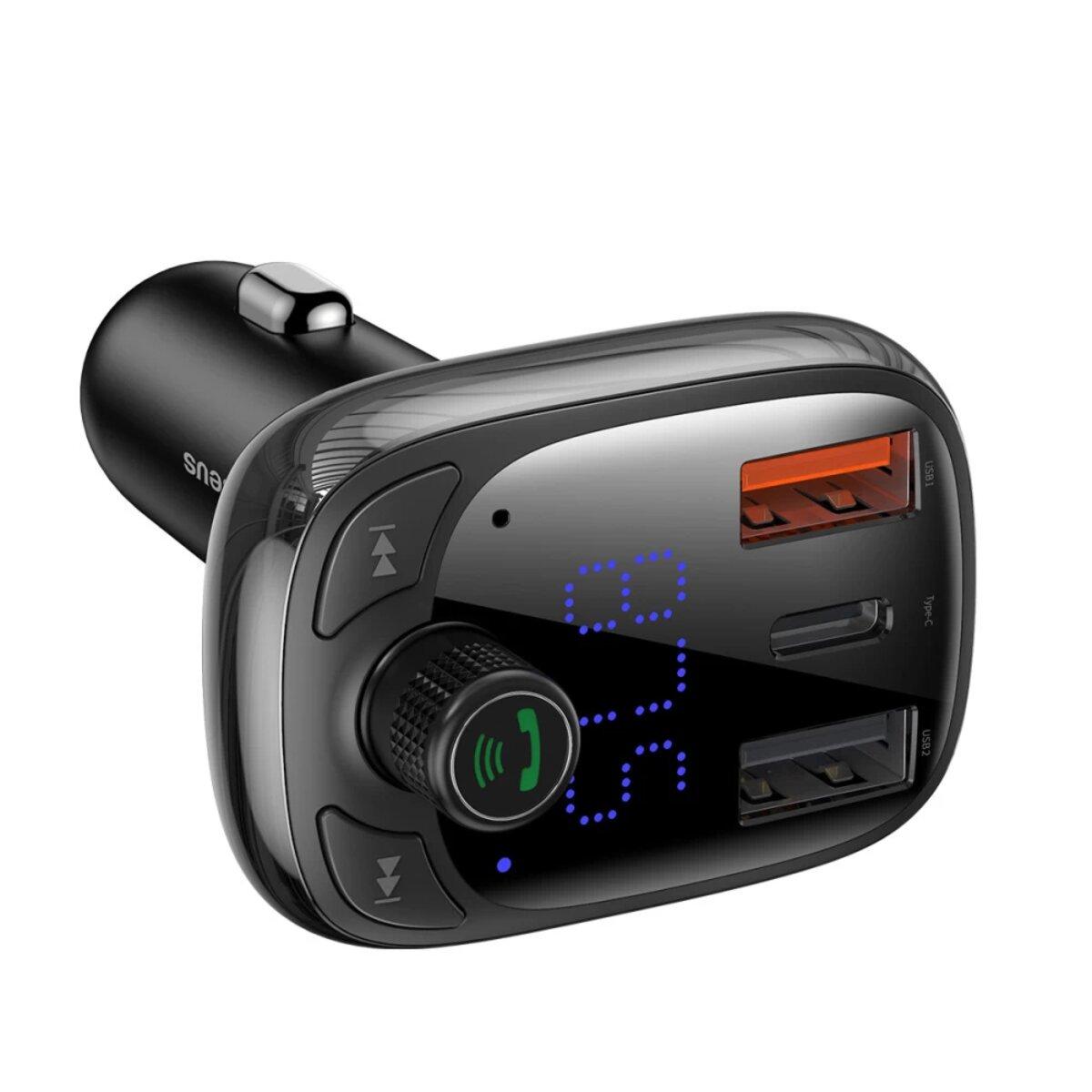 Автомобільний зарядний пристрій з fm-модулятором Baseus T Shaped S-13 Car bluetooth mp3 player