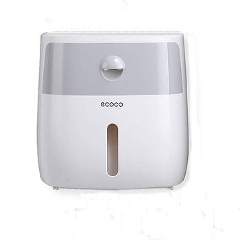 Тримач для туалетного паперу паперових рушників Towel Holder Ecoco 20,5х12,5х20 см Білий