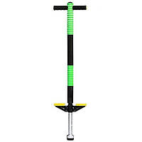 Джампер Пого Стик Pogo Stick (Кузнечик) детский Черно-зеленый, палка-прыгалка