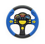 Кермо музичне 7737 Автошка, колір синій, в коробці, фото 2