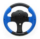 Кермо музичне 7737 Автошка, колір синій, в коробці, фото 4