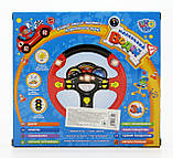 Кермо музичне 7737 Автошка, колір синій, в коробці, фото 5
