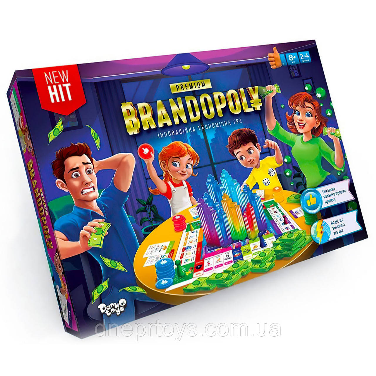 Настільна розважальна гра Брендополія Преміум економічна 8+Danko Toys 2-4 гравці (G-BrP-01-01U), фото 1