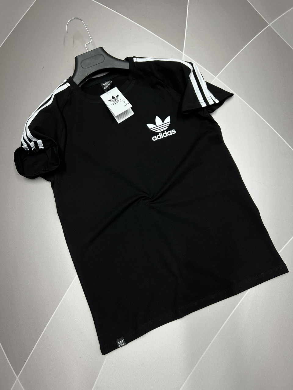 Футболка Adidas чоловіча S-XXL, XXL, Чорний