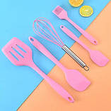 Набір кухонного приладдя kitchenWare 5 предметів, pink, фото 3