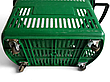 Пластикові кошики для магазину, супермаркету, кошики купівельні, фото 2