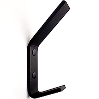 Гачок DVK-140 Лофт для одягу, кухні, ванної, меблевий. Сталь-5мм. Чорний.