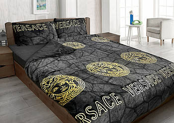 Комплект постільної білизни мікрофібра+бязь ТЕТ-@-ТЕТ Версаче мармур (полуторний розмір)