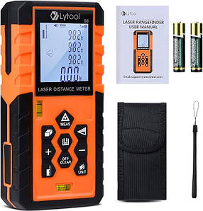 Лазерний далекомір Lytool S6. 50м., лазерний вимірювач із 20 групами пам’яті даних, великим РК-дисплеєм із підсвіткою. Вітрина