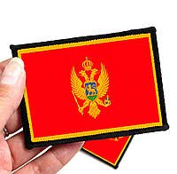 Нашивка с флагом Черногории на клеевой основе