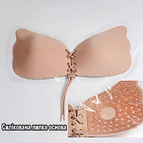 Силіконовий бюстгальтер невидимка Fly Bra Invisible бежевий розмір А. Невидимий бюстгальтер Bra Флай Бра, фото 9