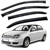 Дефлекторы окон ветровики для Toyota Corolla 2001-2007 Седан Скотч 3M Voron Glass