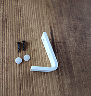 Гачок DVK-75 Лофт для одягу, кухні, ванної, меблевий. Сталь-5мм. Білий.