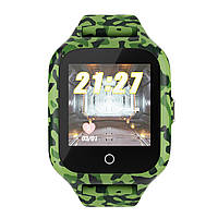 Детские водонепроницаемые GPS часы MYOX MX-72GRW (4G) камуфляж с видеозвонком