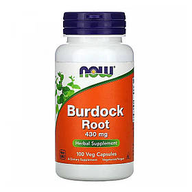 Корінь лопуха (Burdock root) 430 мг 100 капсул NOW-04608