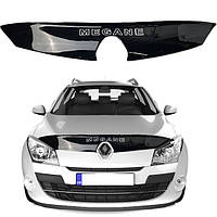 Дефлектор капота мухобійка Renault Megane III 2008-2014 Voron Glass