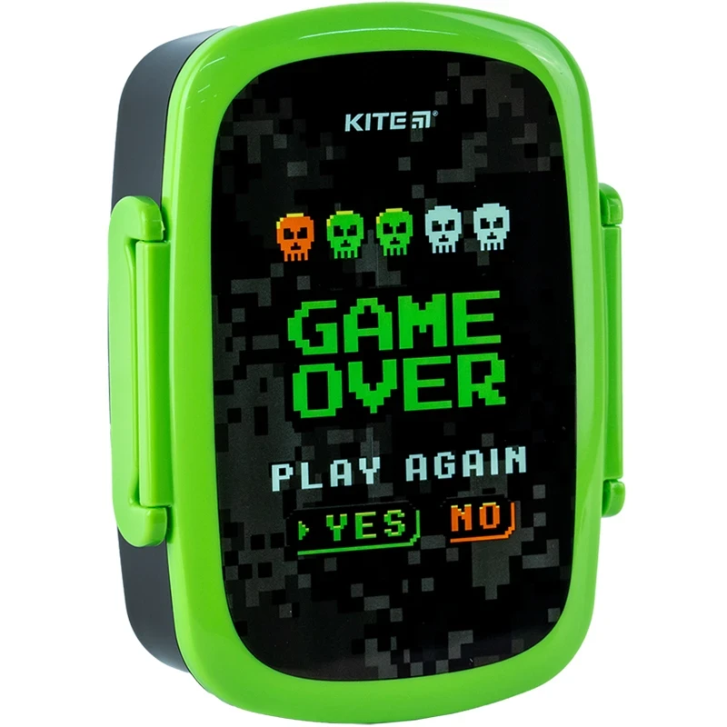 Дитячий ланч-бокс Kite до школи Game over K24-163-1 750 мл