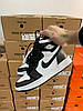 Кросівки Nike Air Jordan 1 Retro high Black White взуття Найк Аір Джордан чорно-білі високі жіночі чоловічі підліткові, фото 8