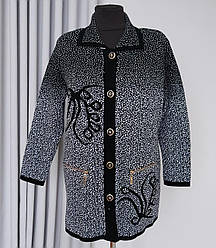 Кардиган жіночий «Гілочка» великого розміру на гудзиках (з 54 по 60 р)