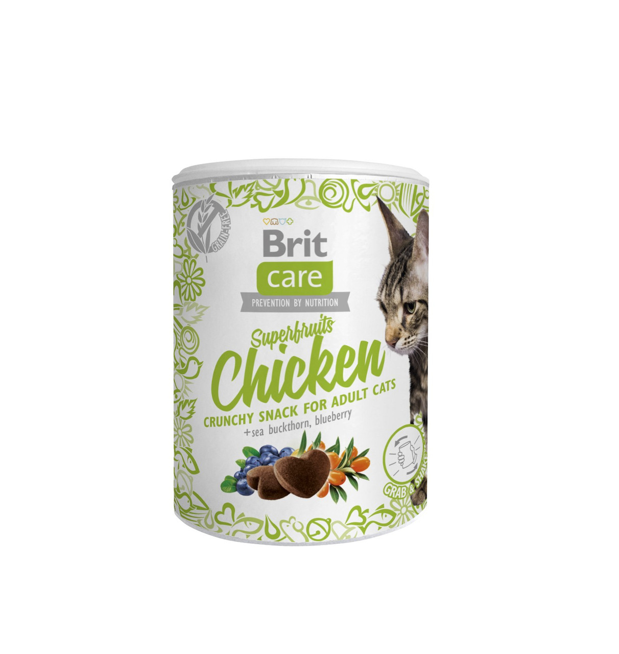 Ласощі для котів Brit Care Cat Snack Superfruits Chicken з куркою 100 г