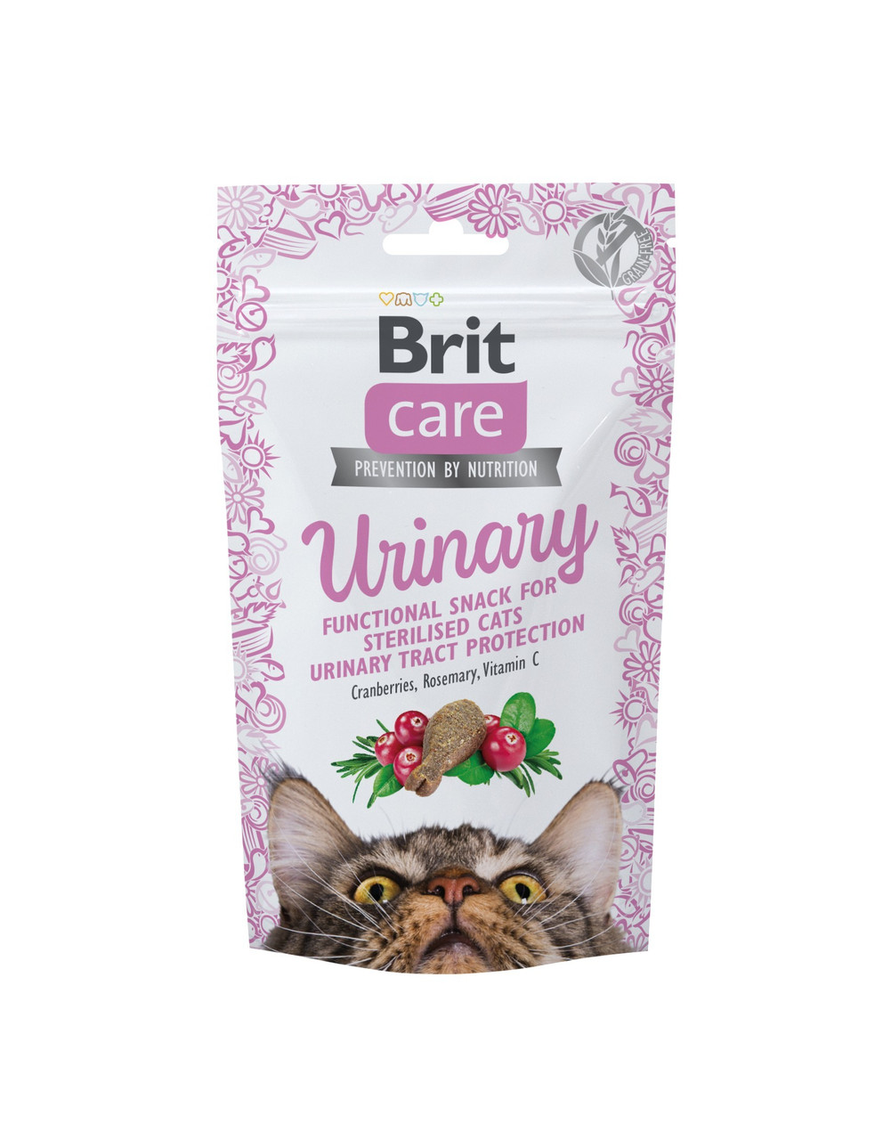 Ласощі для котів Brit Care Cat Snack Urinary для стерилізованих з індичкою 50 г