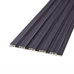 Рейка декоративна WPC стінова 3000х150х9мм Графіт SW-00001871