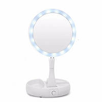 Зеркало с светодиодом My Fold Away Mirror, Настольное зеркало с led подсветкой, Зеркало YZ-202 для макияжа