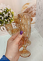 Бокалы цветные для шампанского 170мл, золотые