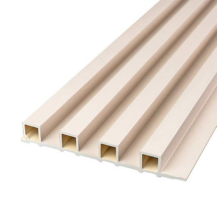 Рейка декоративна WPC стінова 3000х160х23мм Молочний SW-00001858, фото 1