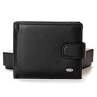 Кошелек портмоне мужской кожаный черный два отдела откидная визитница на 7 карт Dr. Bond M1953 11х9х2,5 см