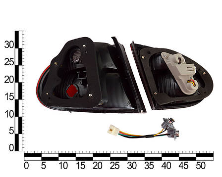 Ліхтар задній DAEWOO LANOS правий., к-т (внутрішній + зовнішній), фото 2