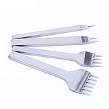 Просічки для шкіри кроковий пробійник ромб інструмент для шкіри ручної роботи крок 5 мм, фото 2