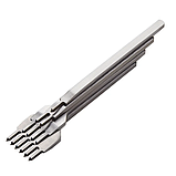 Просічки для шкіри кроковий пробійник ромб інструмент для шкіри ручної роботи крок 5 мм, фото 4