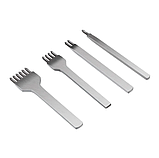 Просічки для шкіри кроковий пробійник ромб інструмент для шкіри ручної роботи крок 5 мм, фото 7