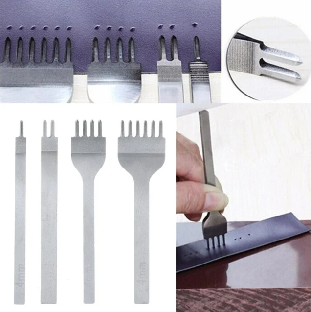 Просічки для шкіри кроковий пробійник ромб інструмент для шкіри ручної роботи крок 5 мм, фото 1