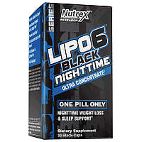Жиросжигатель Nutrex Research Lipo-6 Black NightTime Ultra Concentrate, 30 капсул CN9085 SP
