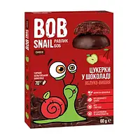 Натуральные конфеты Bob Snail яблоко-вишня в черном шоколаде, 60 г