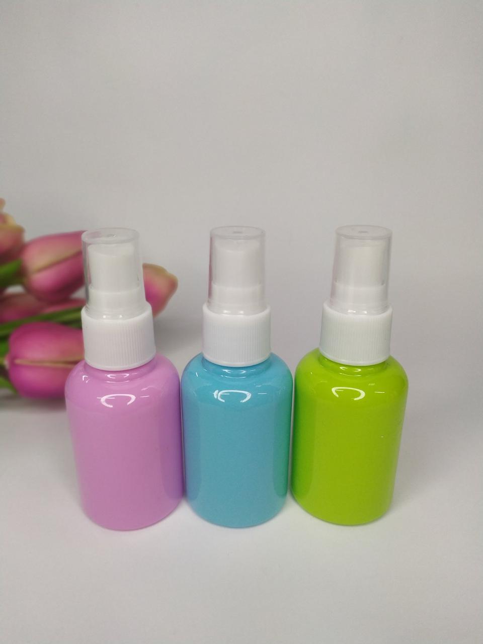 Пластикова пляшечка спрей (рожева, блакитна, зелена) 60 мл