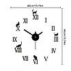 Великий настінний годинник з акрилу Римські цифри. Тихий механізм. Годинник декор. Годинники інтер'єрні., фото 2