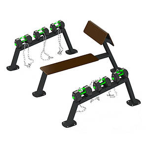 Гантельний ряд: 2*20 кг / 2*25 кг / 2*30 кг BruStyle Dumbbell Rack SG611