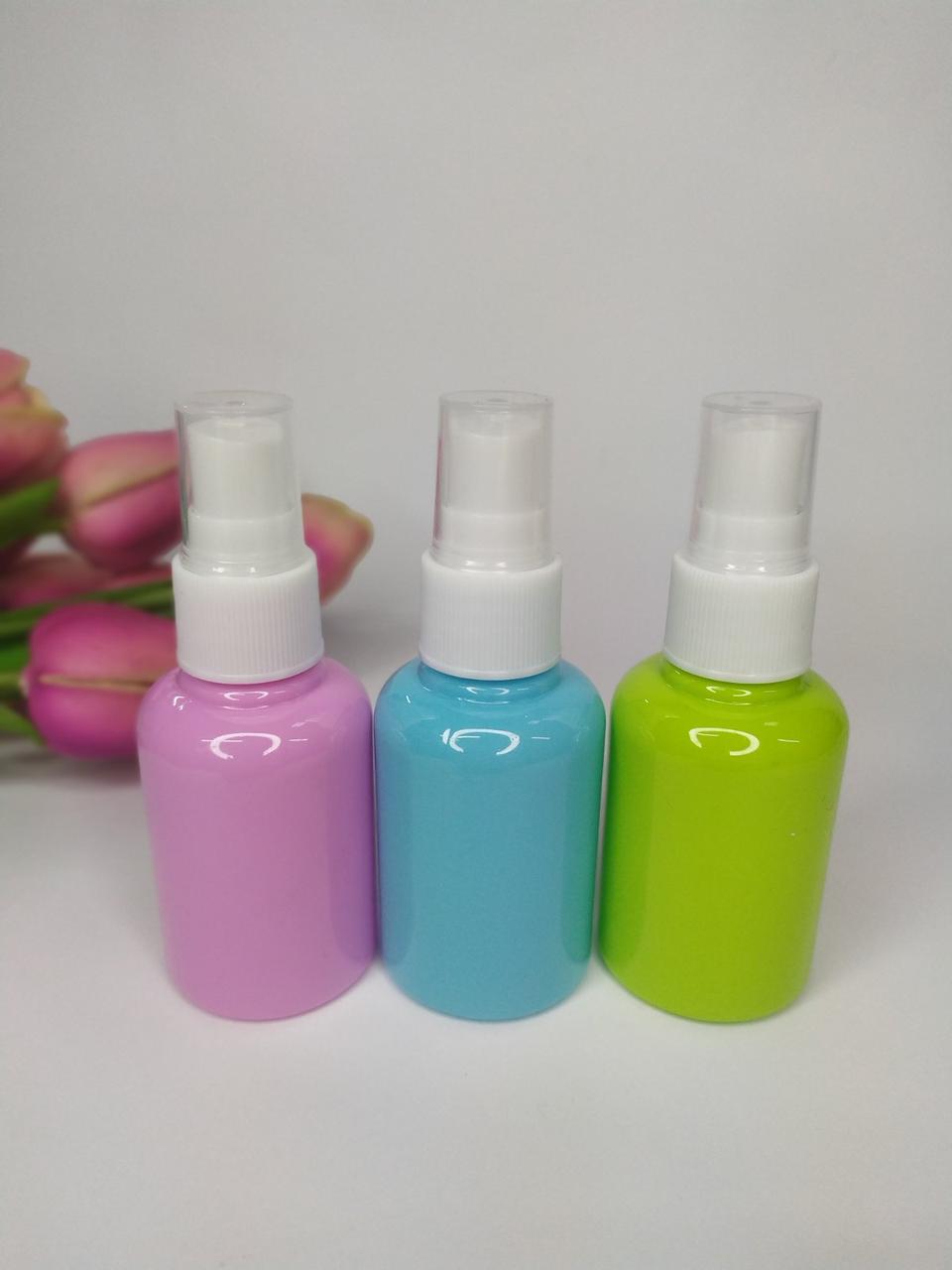 Пластикова пляшечка спрей (рожева, блакитна, зелена) 70 мл